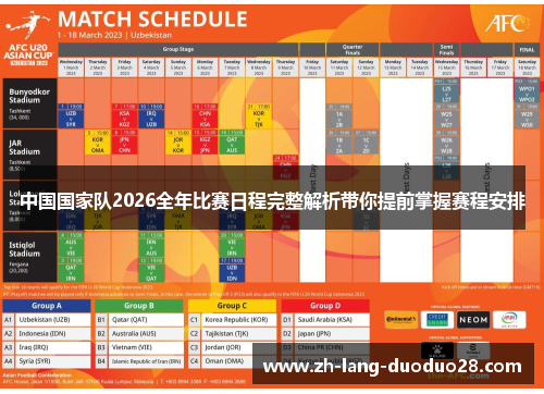 中国国家队2026全年比赛日程完整解析带你提前掌握赛程安排